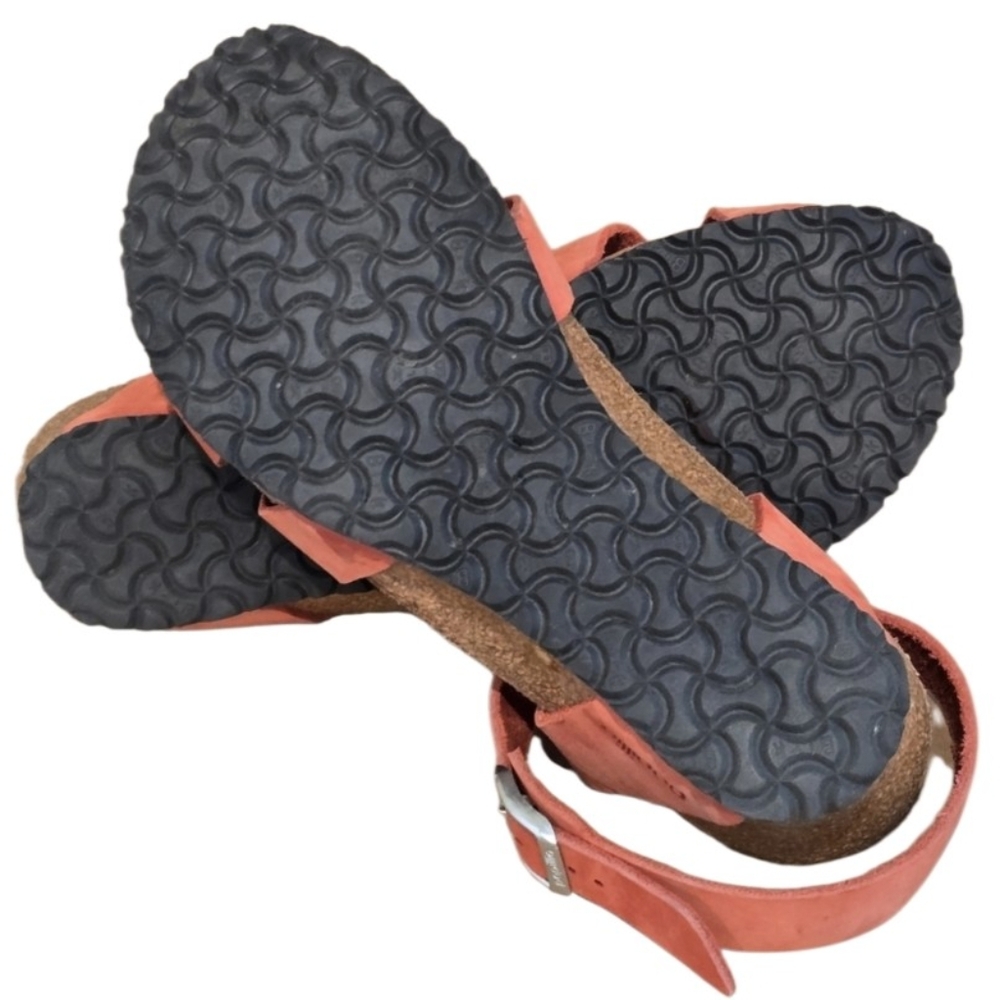 Papillio By Birkenstock Womens Size L7 M5 EU 38 Lola Coral Nubuck Wedge Sandals - Picture 5 of 5